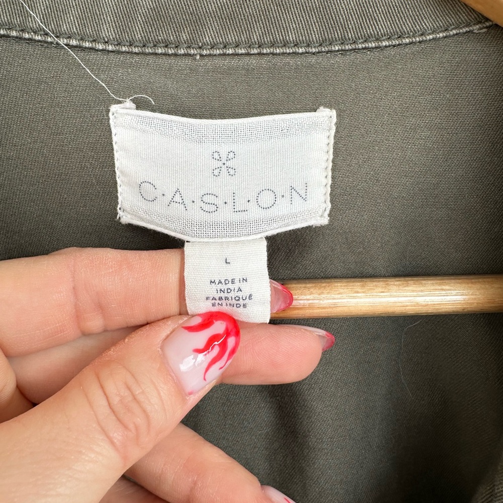 Caslon Utility Jacket in Dark Olive - Picture 2 of 6
